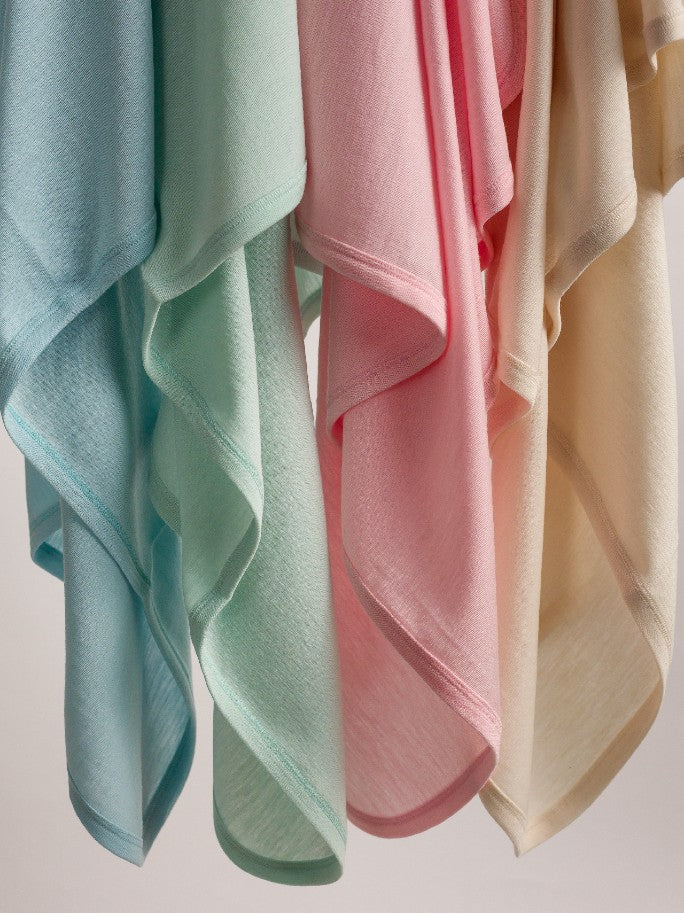 Deluxe rib swaddle blankets in pastel colours