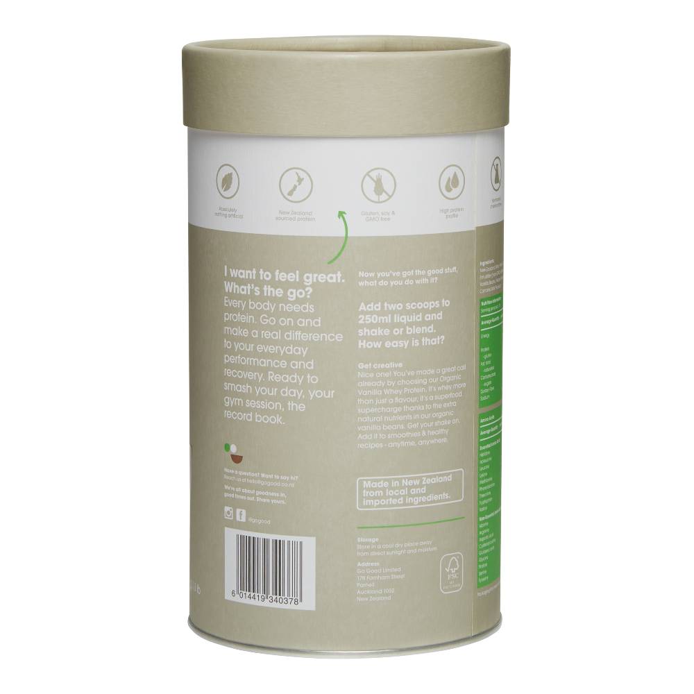 Whey Protein Powder + Organic Vanilla