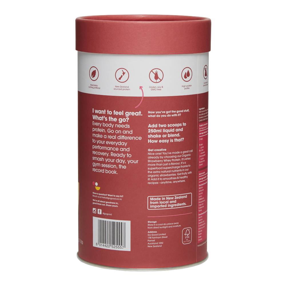 Whey Protein Powder + Organic Strawberry