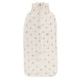 Owl Print Cream Sleeveless sleeping bag on a white background