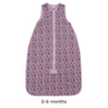 Merino Purple Floral Sleeping Bag on a white background
