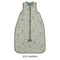 Merino Green Woodland Print Sleeping Bag on a white background