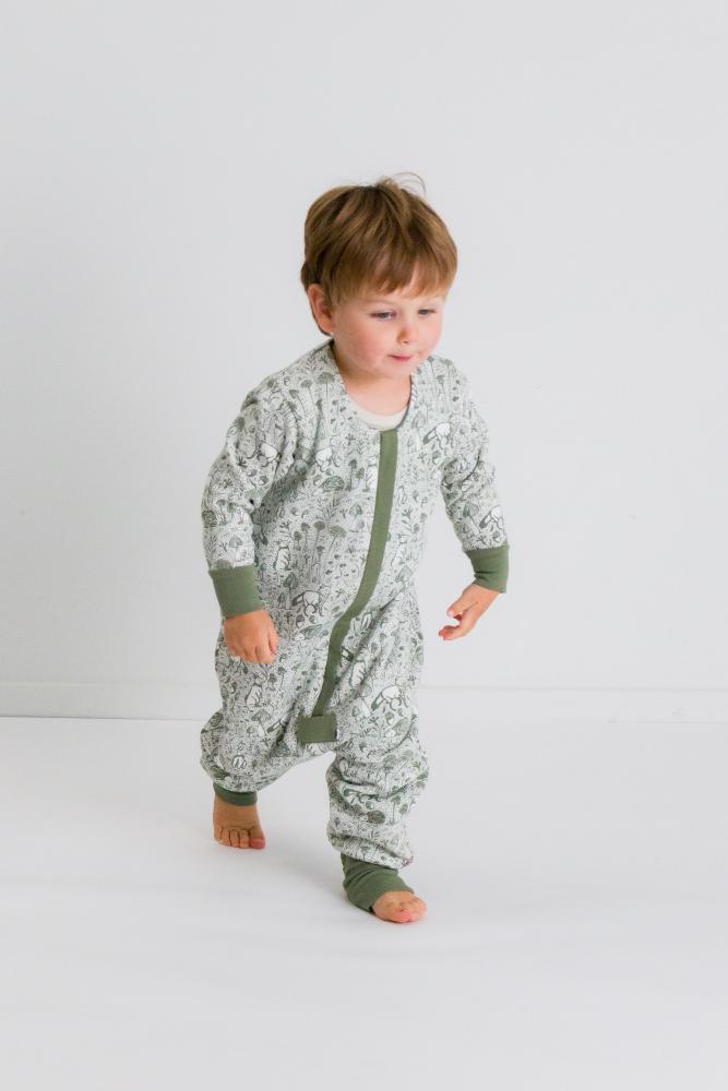 Premium Winter Sleeping Suit - Green Woodland