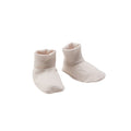 Cream Merino Baby Booties on a white background