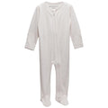 Cream footed merino zipsuit on a white background