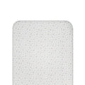 Lilac Daisy fitted sheet on white background