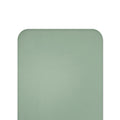 Green fitted sheet on white background