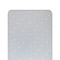Grey moon fitted sheet on white background