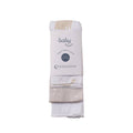 Pack of baby washcloths with 'baby basics' label on a white background