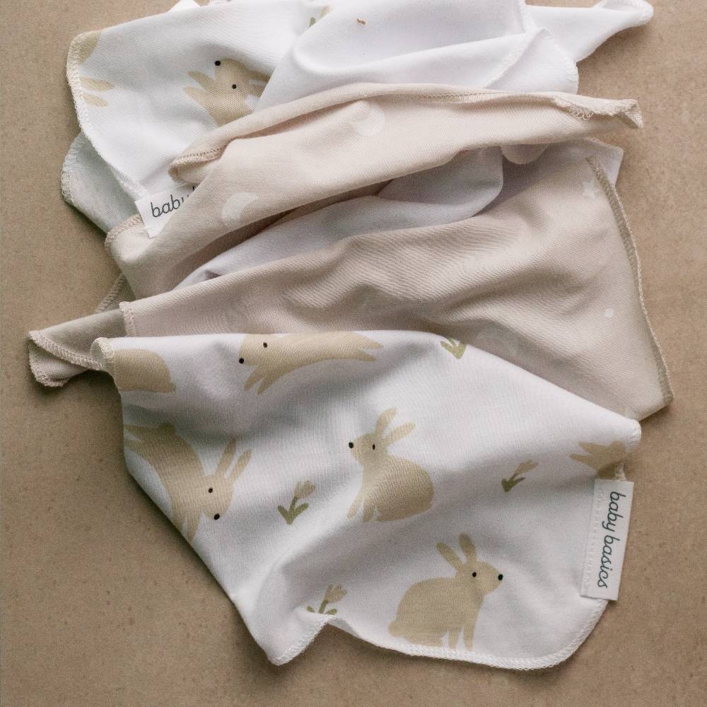Basics Jersey Face Cloths 6pk - Mixed Neutral