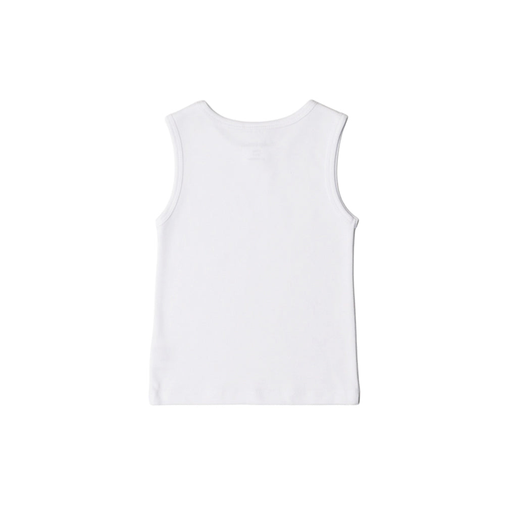 Basics Cotton Singlet - White