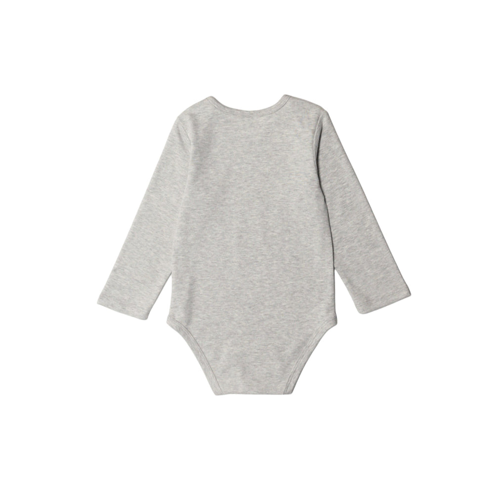 Basics Cotton Long Sleeve Bodysuit - Marl