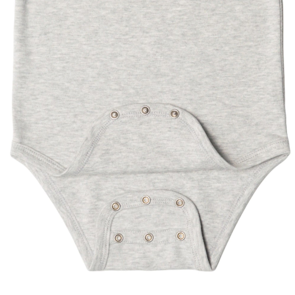 Basics Cotton Long Sleeve Bodysuit - Marl