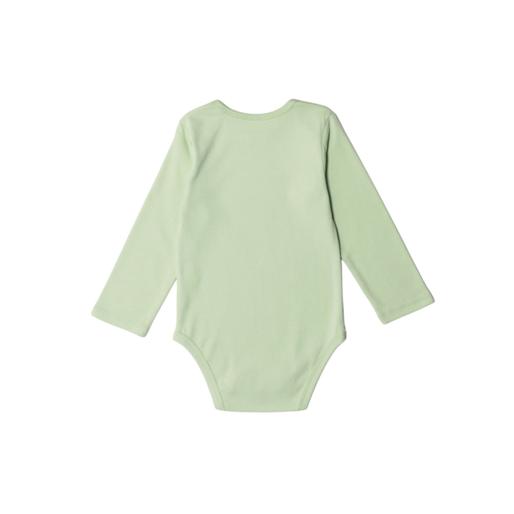 Basics Cotton Long Sleeve Bodysuit - Sage