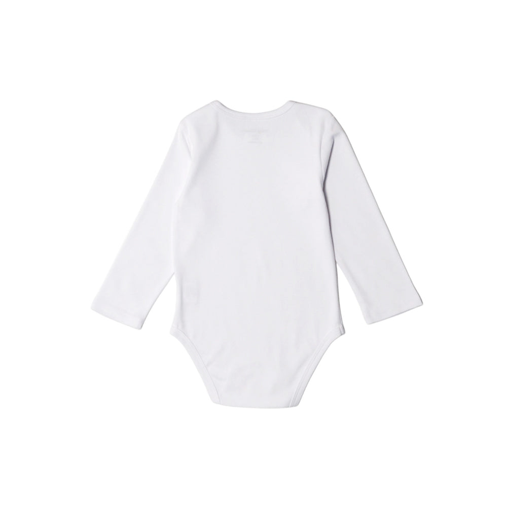 Basics Cotton Long Sleeve Bodysuit - White