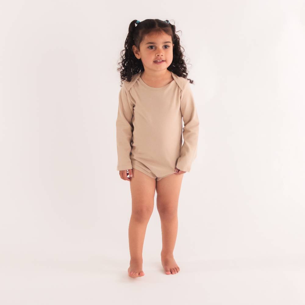 Basics Cotton Long Sleeve Bodysuit - Blue