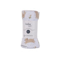 Baby swaddle with rabbit pattern on a white background