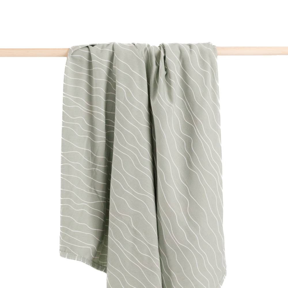 Basics Stretch Swaddle - Seafoam Wave