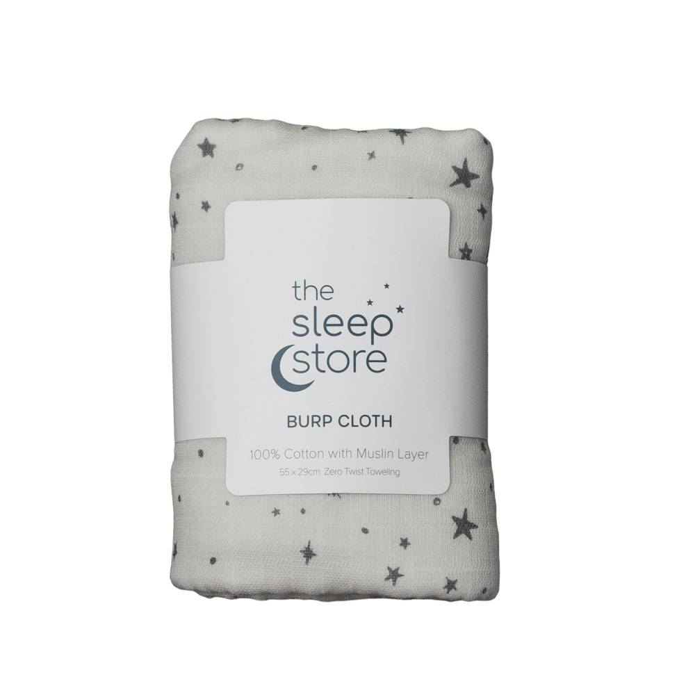 Burp Cloth - Dove Stars