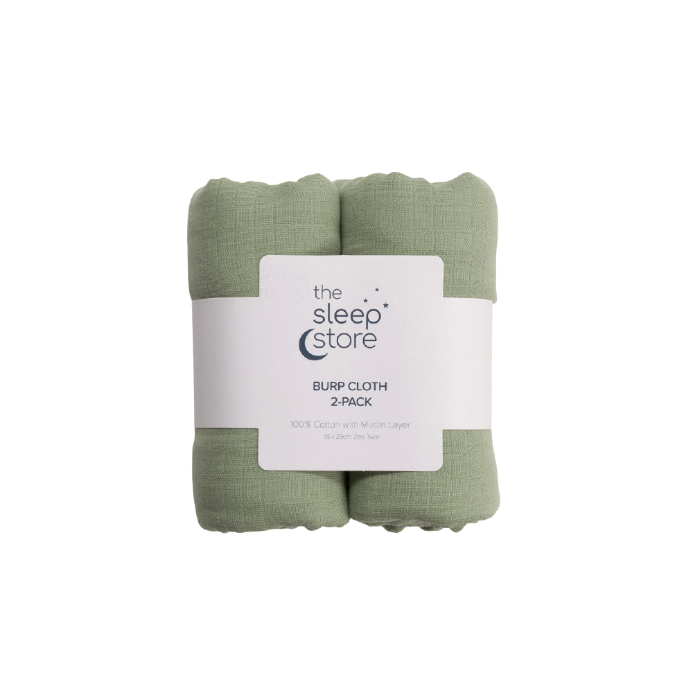 Muslin Burp Cloth 2pk - Sage