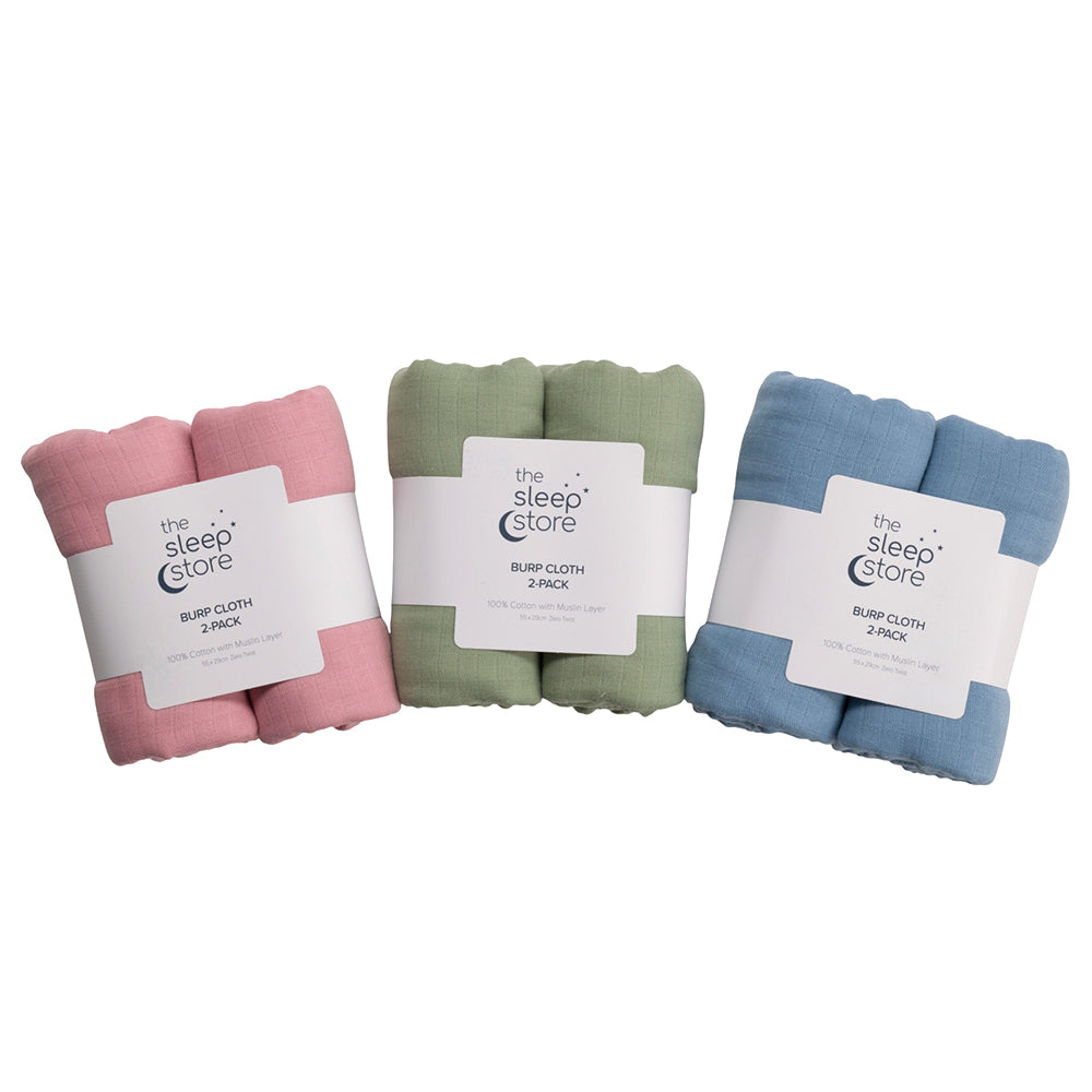 Muslin Burp Cloth 2pk - White