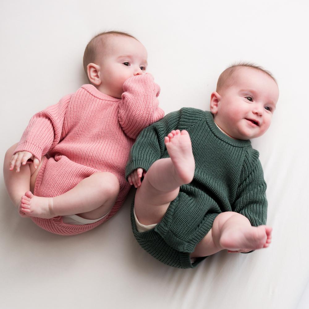 Merino Knit Bubblesuit - Dark Green