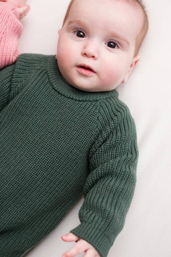 Merino Knit Bubblesuit - Dark Green