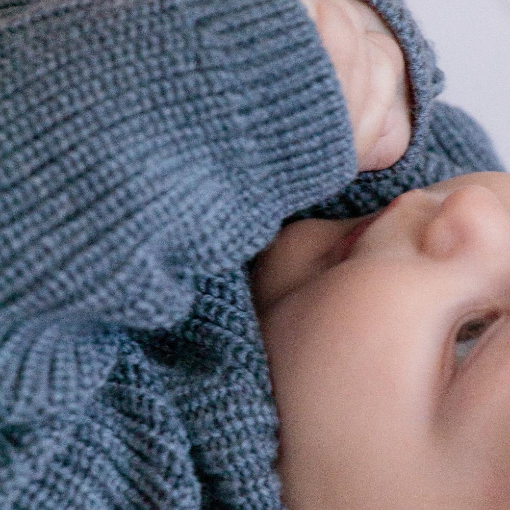 Merino Knit Bubblesuit - Grey Marl