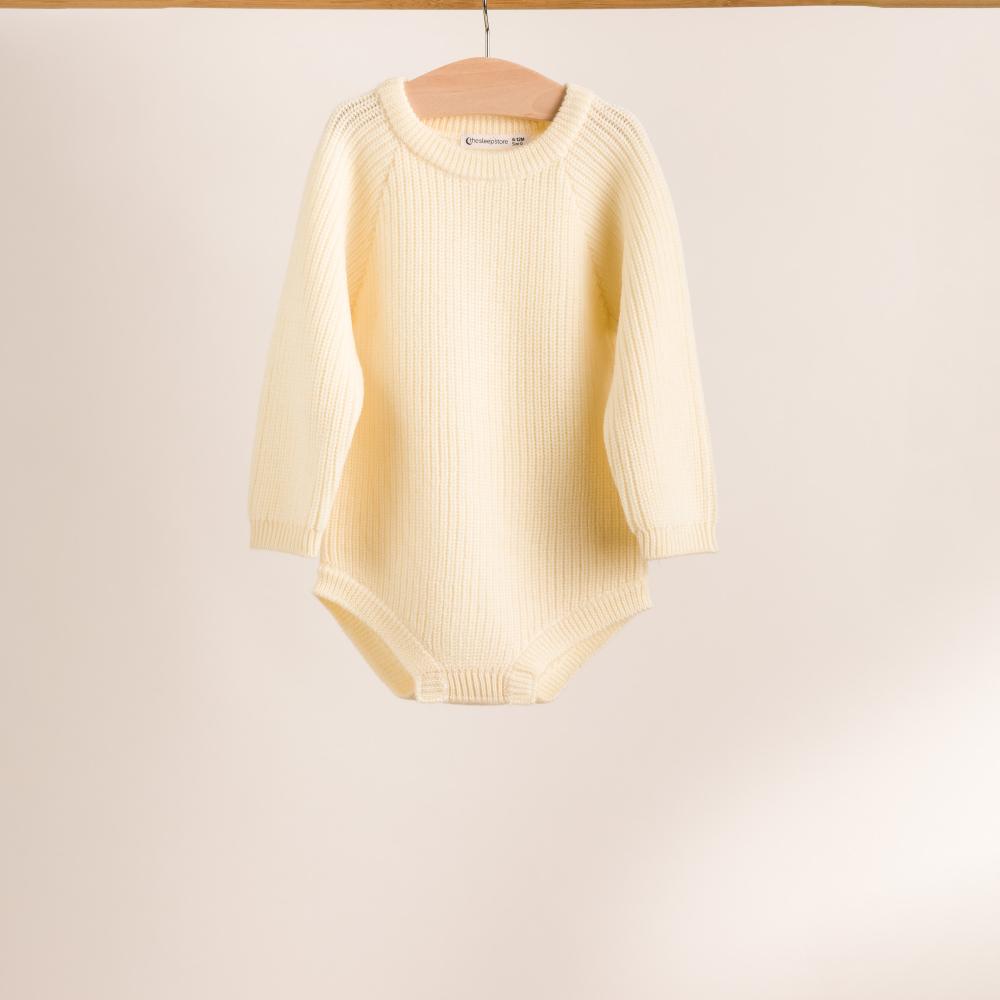 Merino Knit Bubblesuit - Natural