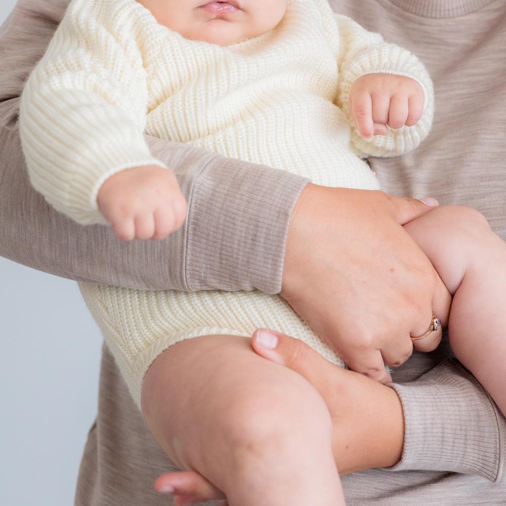 Merino Knit Bubblesuit - Natural