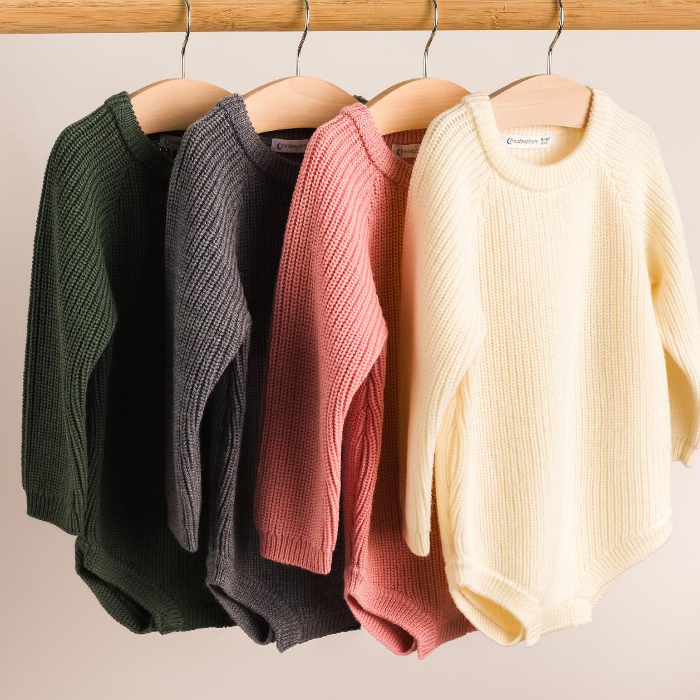 Merino Knit Bubblesuit - Natural