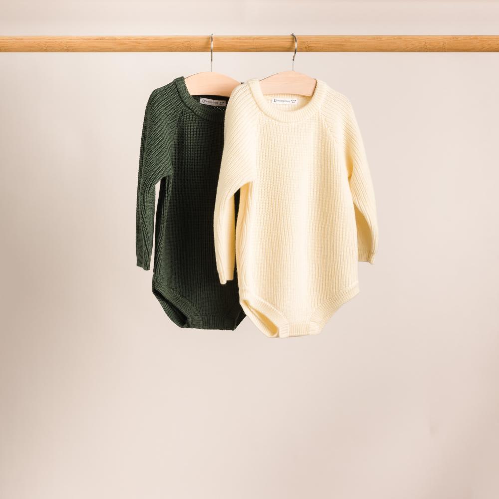 Merino Knit Bubblesuit - Natural