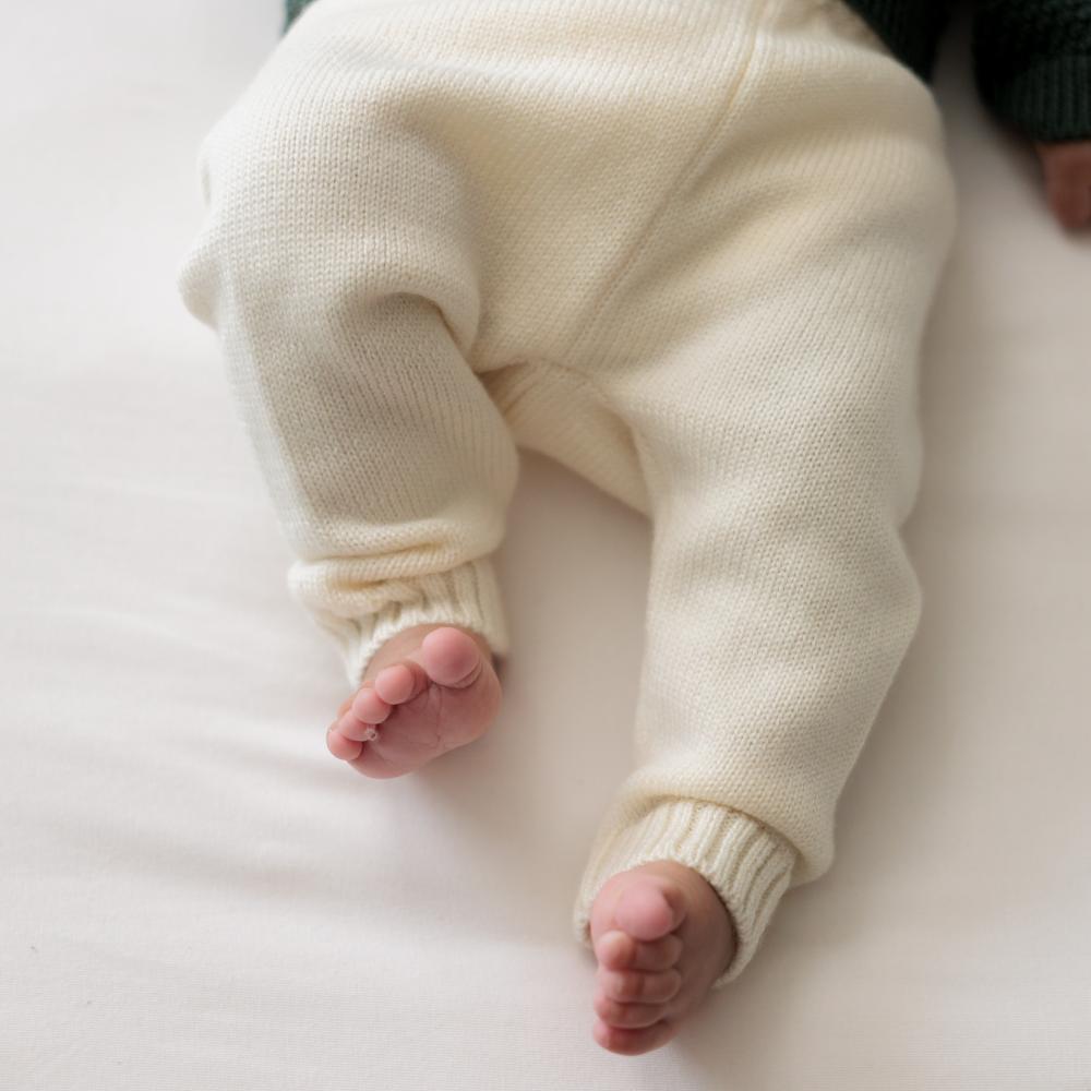Merino Knit Pants - Natural