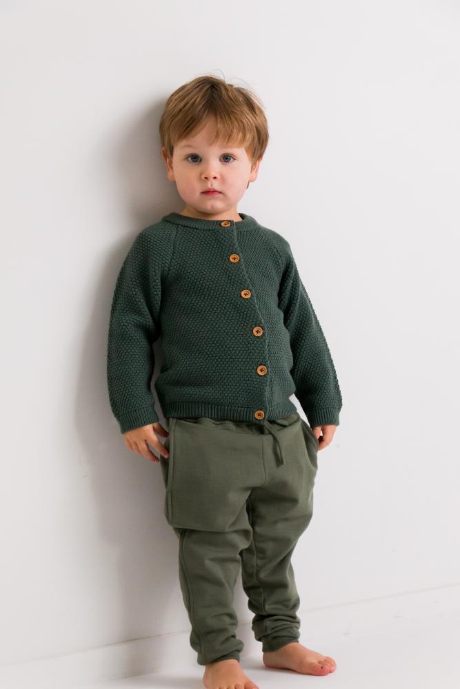 Merino Knit Cardigan - Dark Green