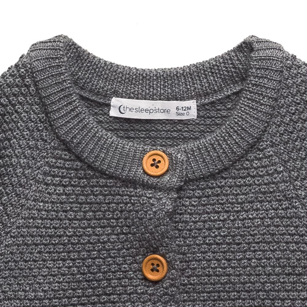 Merino Knit Cardigan - Grey Marl
