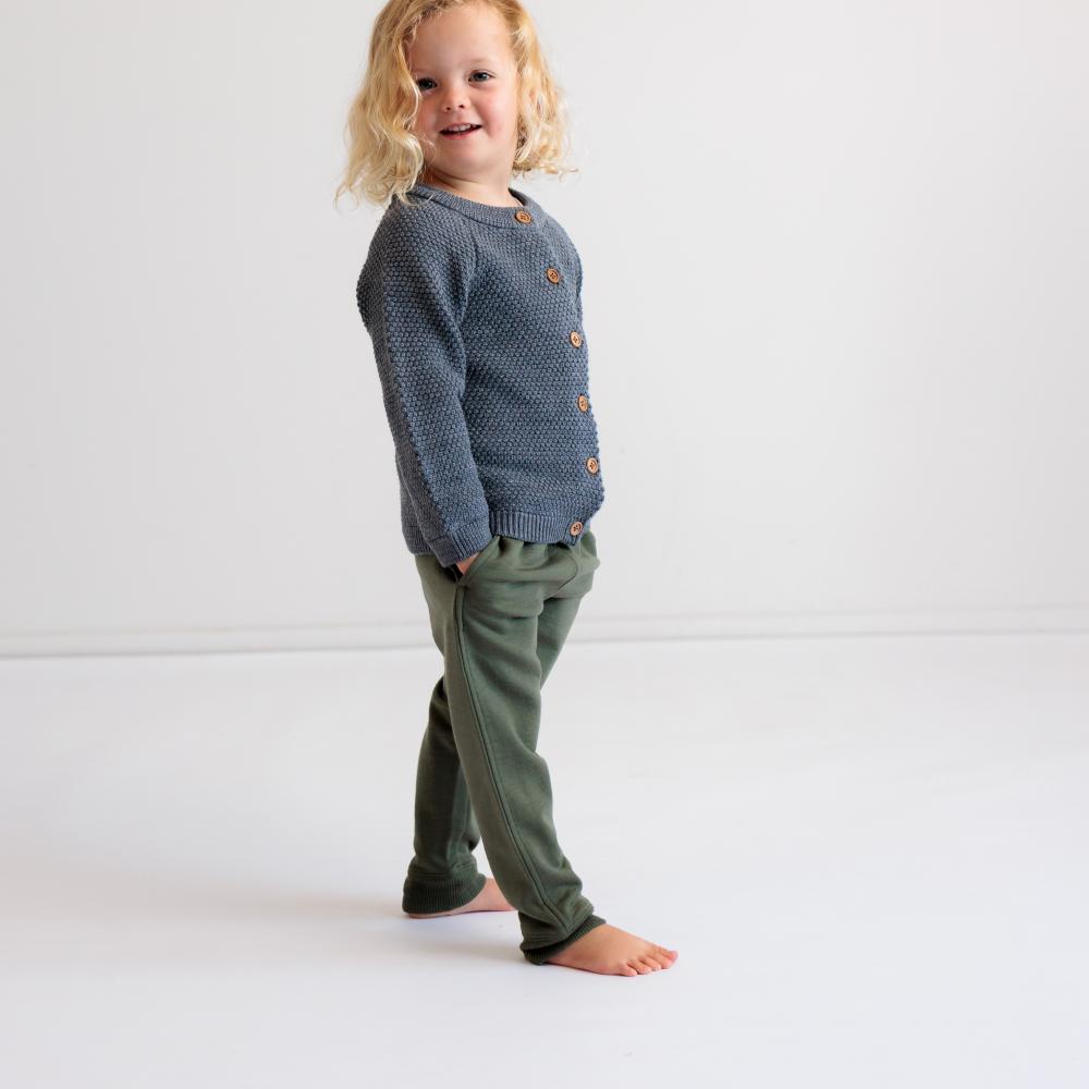 Merino Knit Cardigan - Grey Marl