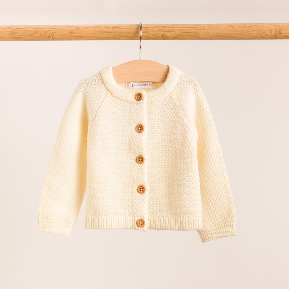 Merino Knit Cardigan - Natural