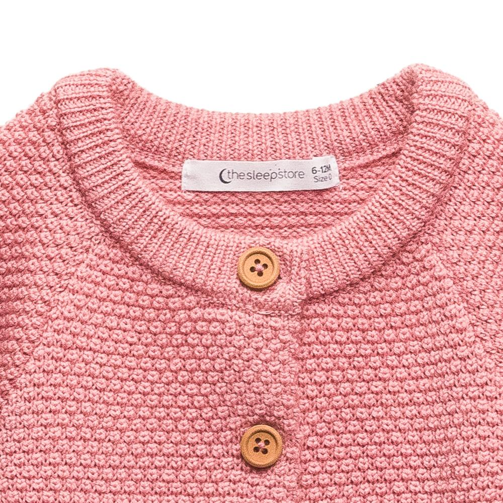 Merino Knit Cardigan - Pink