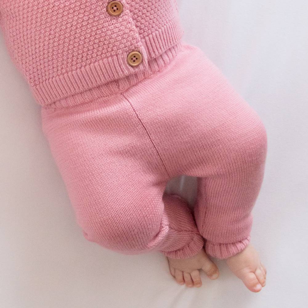 Merino Knit Pants - Pink