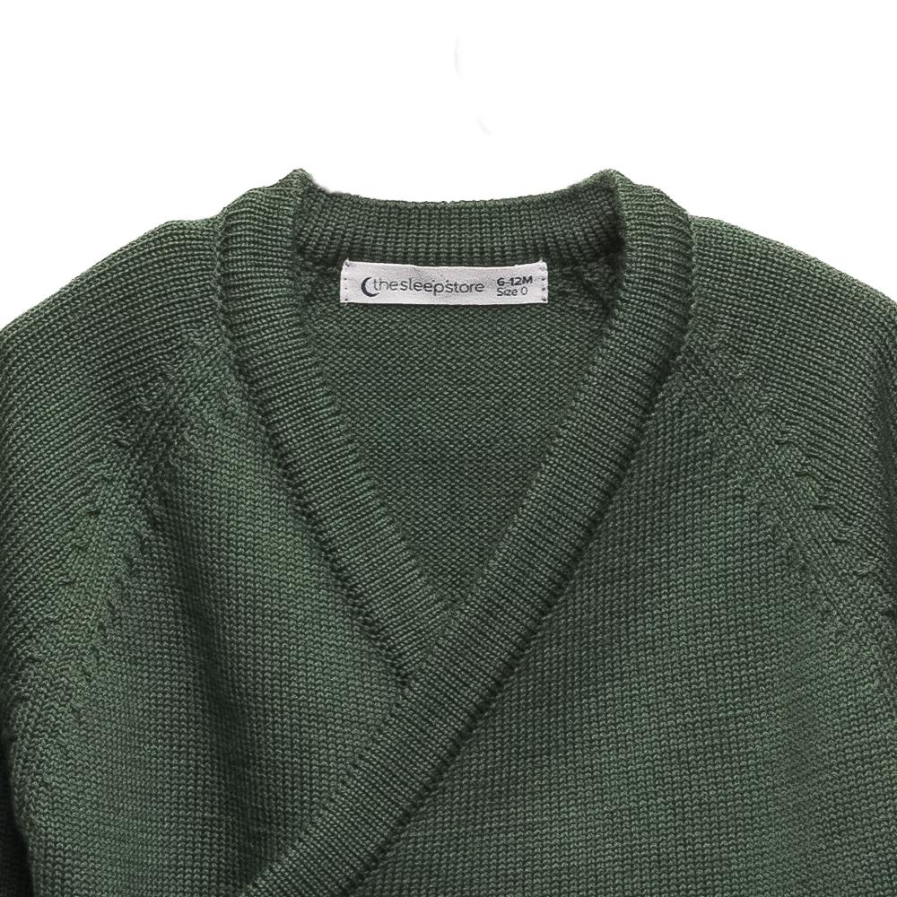 Merino Knit Kimono Cardigan - Dark Green