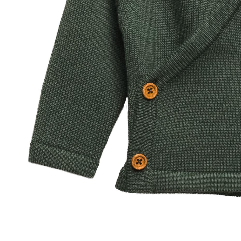 Merino Knit Kimono Cardigan - Dark Green