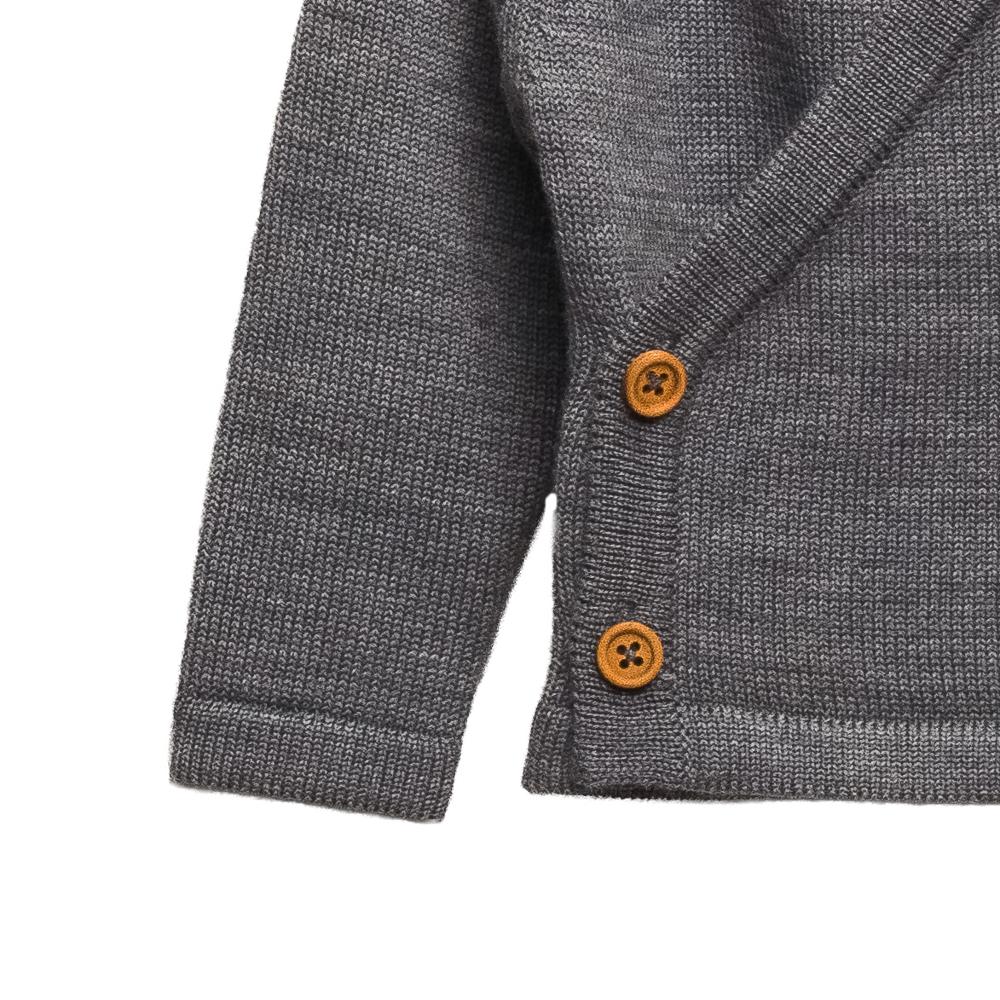 Merino Knit Kimono Cardigan - Grey Marl