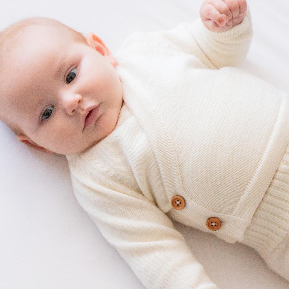 Merino Knit Kimono Cardigan - Natural