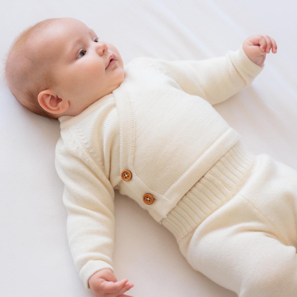 Merino Knit Kimono Cardigan - Natural