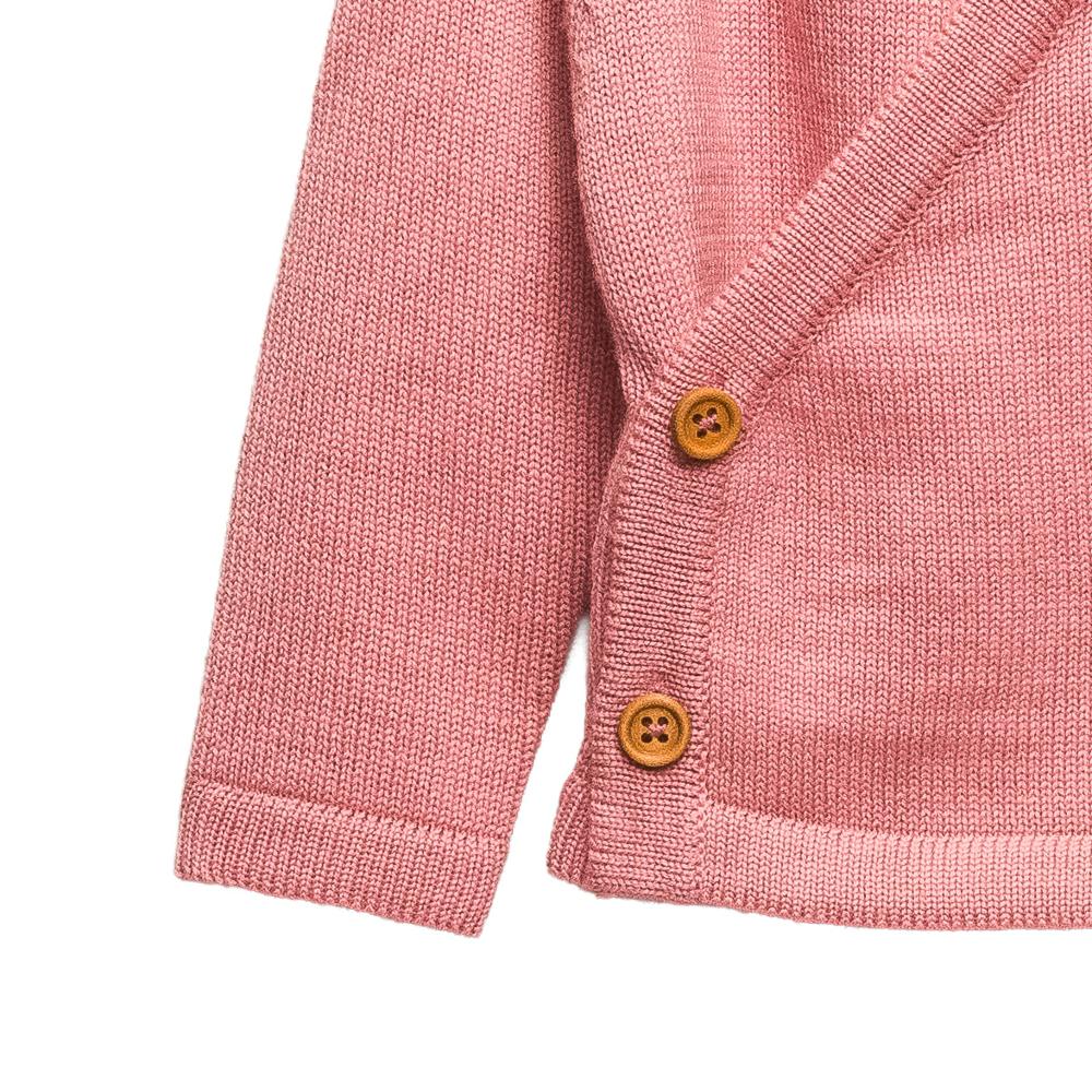 Merino Knit Kimono Cardigan - Pink