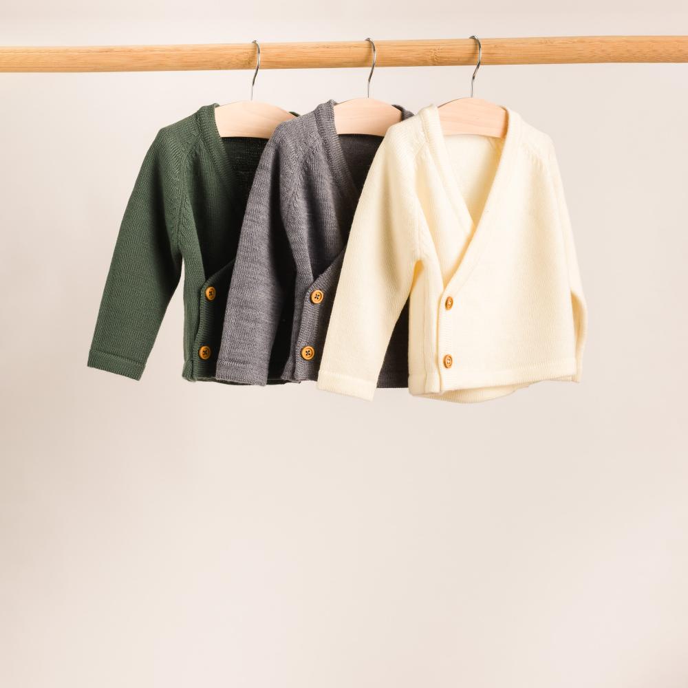 Merino Knit Kimono Cardigan - Natural