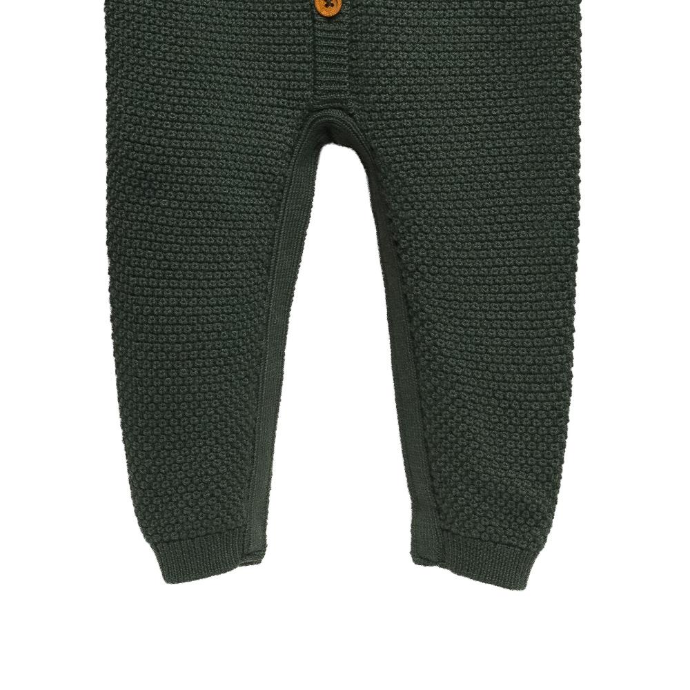 Merino Knit Onesie - Dark Green