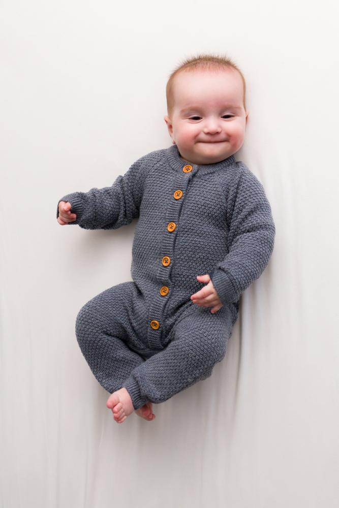 Merino Knit Onesie - Dark Green