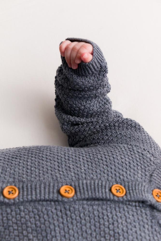 Merino Knit Onesie - Dark Green