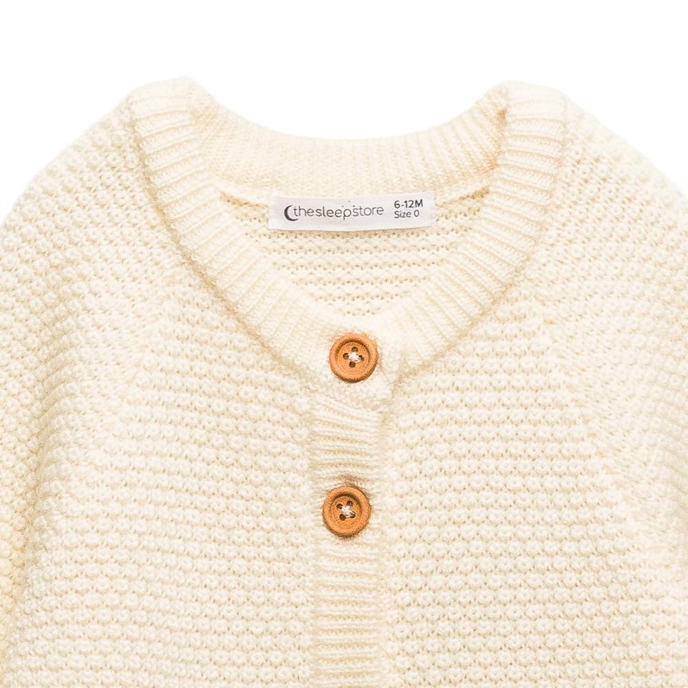 Merino Knit Onesie - Natural